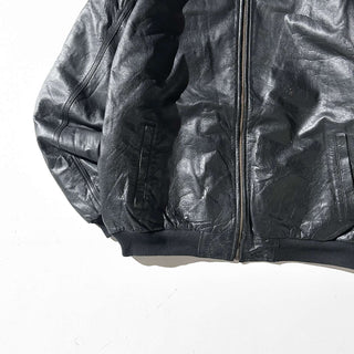 90's～00's TRUE BREED キルティング レザー ブルゾン ジャケット