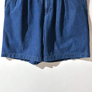 00's croft&barrow ２タック デニム スラックス ショーツ