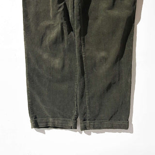 90's～ "made in SINGAPORE" OLD RALPH LAUREN "ANDREW PANT" カーキ 2タック コーデュロイ パンツ