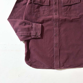 90's L.L.Bean シャモア L/Sシャツ(ワインレッド)