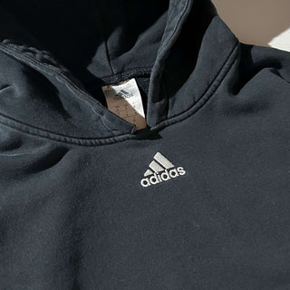 00's adidas ブラック センターロゴ スウェット パーカ