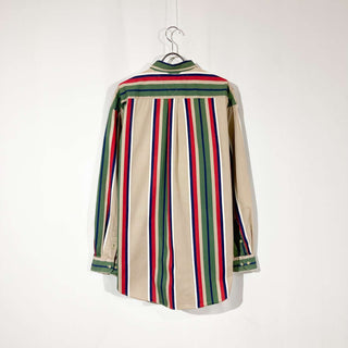 90's TOMMY HILFIGER マルチストライプ L/S シャツ