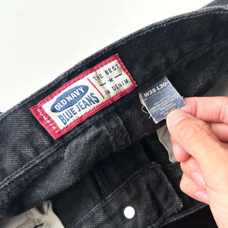 ～00's OLD NAVY テーパード ブラック デニム パンツ