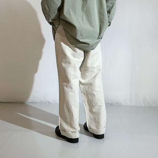 00's DOCKERS コットン×リネン ２タック ワイド スラックス