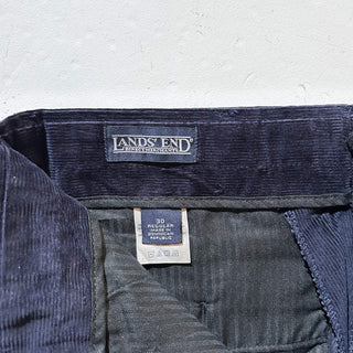 90's～ "deadstock" LANDS' END ２タック コーデュロイ パンツ (TRUENAVY 30×30)