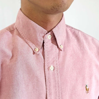 90's～ OLD RALPH LAUREN "classic fit" ダスティローズ オックスフォード ボタンダウン L/Sシャツ