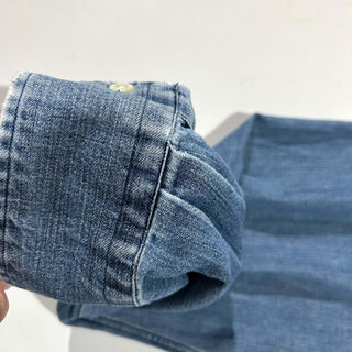 90's～ OLD RALPH LAUREN "PHILIP" ボロ ワイドカラー デニム L/Sシャツ