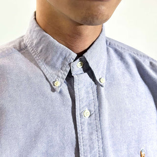 90's〜 OLD RALPH LAUREN "BLAKE" ライトパープル ボタンダウン L/Sシャツ