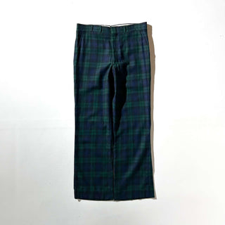 80's L.L.Bean ブラックウォッチ チェック ウール スラックス