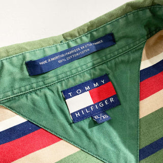 90's TOMMY HILFIGER マルチストライプ L/S シャツ