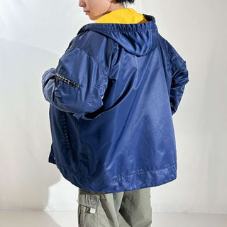 00's NIKE ナイロン×フリース フーデッド リバーシブル シェル ジャケット