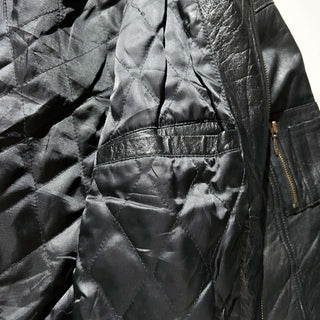 90's～00's TRUE BREED キルティング レザー ブルゾン ジャケット