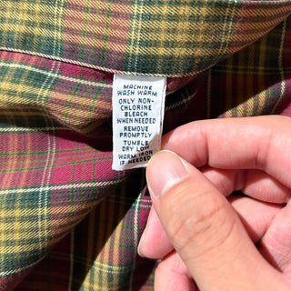 90's～ OLD RALPH LAUREN "CLASSIC FIT" チェック ボタンダウン L/Sシャツ