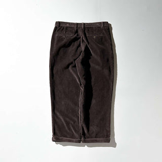 00's St. John's Bay ブラウン 2タック コーデュロイ ワイド パンツ