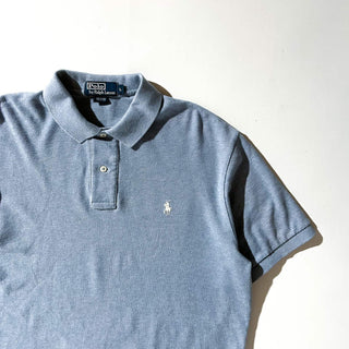 90's OLD RALPH LAUREN パステルカラー ニット S/Sポロシャツ