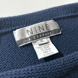 90's NINE ボートネック ボーダー ニット セーター