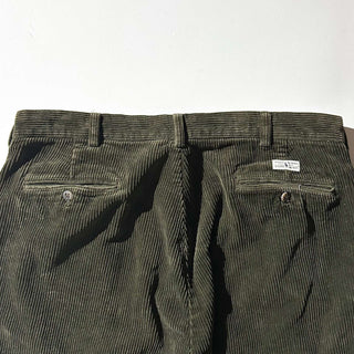 90's～ "made in SINGAPORE" OLD RALPH LAUREN "ANDREW PANT" カーキ 2タック コーデュロイ パンツ