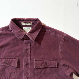 90's L.L.Bean シャモア L/Sシャツ(ワインレッド)