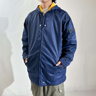 00's NIKE ナイロン×フリース フーデッド リバーシブル シェル ジャケット