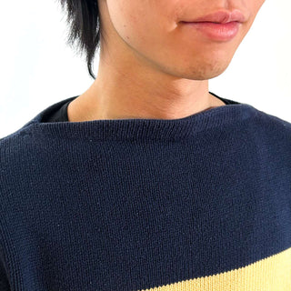 90's NINE ボートネック ボーダー ニット セーター