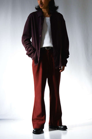 90's～ VANHEUSEN スリット ブラウン L/Sシャツ