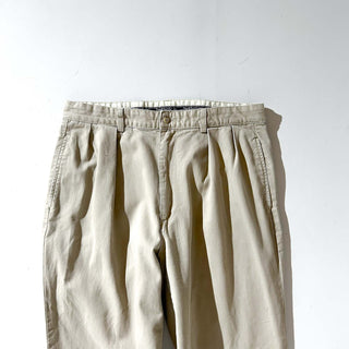 90's～ OLD RALPH LAUREN "ANDREW PANT" ベージュ ２タック チノ パンツ