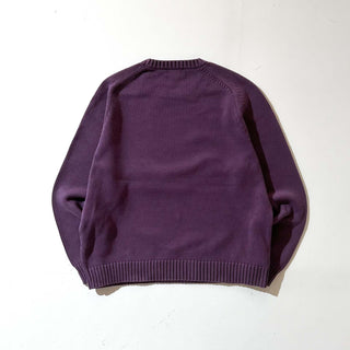 90's LANDS' END 無地 ドリフター ニット セーター (パーブル)