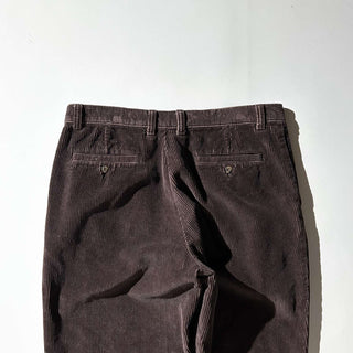 00's St. John's Bay ブラウン 2タック コーデュロイ ワイド パンツ