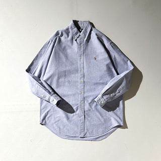 90's〜 OLD RALPH LAUREN "BLAKE" ライトパープル ボタンダウン L/Sシャツ