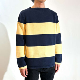 90's NINE ボートネック ボーダー ニット セーター