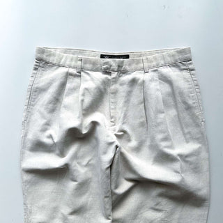00's DOCKERS コットン×リネン ２タック ワイド スラックス