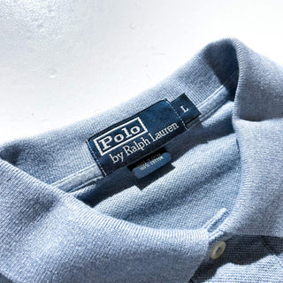 90's OLD RALPH LAUREN パステルカラー ニット S/Sポロシャツ