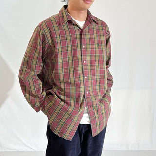 90's～ OLD RALPH LAUREN "CLASSIC FIT" チェック ボタンダウン L/Sシャツ