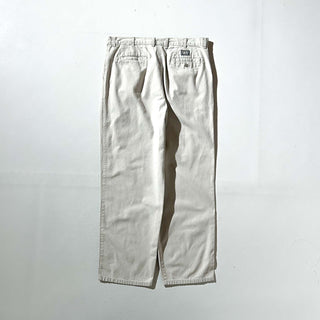 90's BRITTANIA オフホワイト キャンバス 3タック スラックス