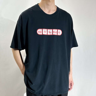00's ThinkGeek "Nintendo×periodic table" パロディ プリント Tシャツ