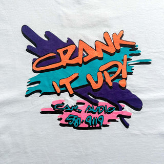 00's JERZEES "CRANK IT UP! " 企業 両面プリント Tシャツ
