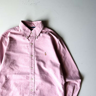 90's～ OLD RALPH LAUREN "classic fit" ダスティローズ オックスフォード ボタンダウン L/Sシャツ