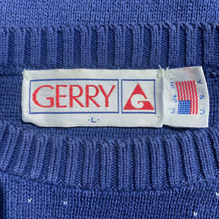 80's GERRY "made in USA" バーズアイタイプ コットン ニット セーター