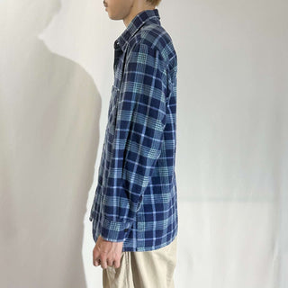 90's SAUGATUCK レギュラーカラー チェック L/Sプリントネルシャツ