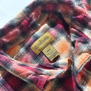 00's st.john's bay ボタンダウン オンブレ風  L/Sネルシャツ