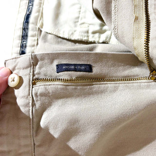 90's～ OLD RALPH LAUREN "ANDREW PANT" ベージュ ２タック チノ パンツ