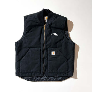 carhartt ブラック フェード 裏キルティング ダック クラシック ベスト(LARGE-REGULAR)