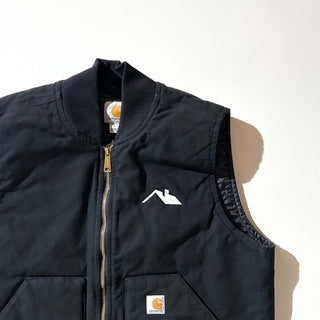 carhartt ブラック フェード 裏キルティング ダック クラシック ベスト(LARGE-REGULAR)