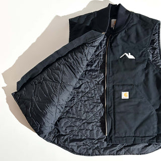carhartt ブラック フェード 裏キルティング ダック クラシック ベスト(LARGE-REGULAR)