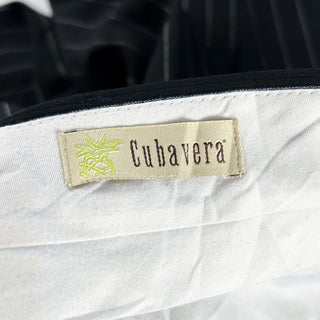 00's CUBAVERA ブラック ストライプ 2タック スラックス