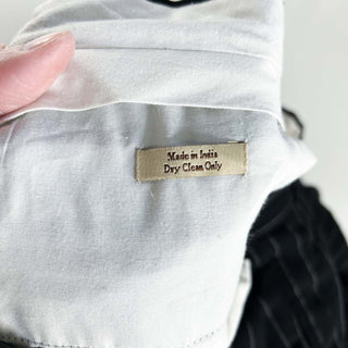 00's CUBAVERA ブラック ストライプ 2タック スラックス