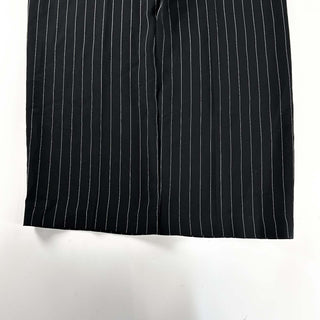 00's CUBAVERA ブラック ストライプ 2タック スラックス