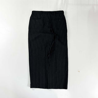 00's CUBAVERA ブラック ストライプ 2タック スラックス