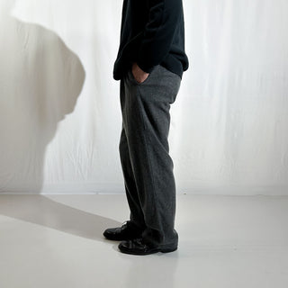 00's GAP チャコールグレー irregular イレギュラー品 アウトレット ワイド ウールフランネル パンツ