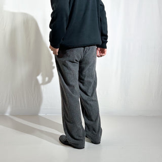 00's GAP チャコールグレー irregular イレギュラー品 アウトレット ワイド ウールフランネル パンツ